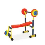 Banca de exerciții cu suport halteră